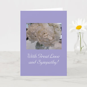 Carte Amour & Sympathie, Floral, Cascade & Lilac, Plier