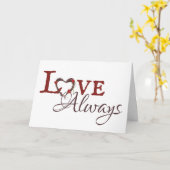 Carte Amour Toujours, Toujours à l'Esprit Pour Toujours  (Fleur jaune)