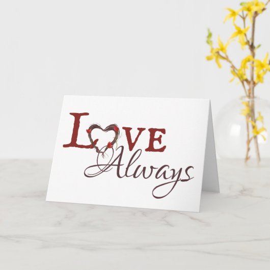 Carte Amour Toujours, Toujours à l'Esprit Pour Toujours  (Fleur jaune)