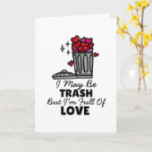 Carte Amour Trash Mignon Drôle Attribut de la Saint-Vale (Fleur jaune)