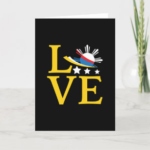 Carte Amour - Typographie du drapeau philippin