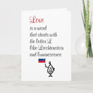 Carte Amour - Un poème drôle et heureux pour la Saint-Va