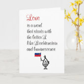 Carte Amour - Un Poème Heureuse Sainte-Valentin Drôle (Fleur jaune)