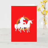 CARTE AMOUR UNICORN (Fleur jaune)