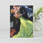 Carte Amour vintage et romance, Baiser romantique (Debout devant)