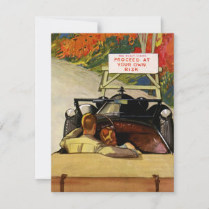 Carte Amour vintage, Route fermée Procéder à vos propres