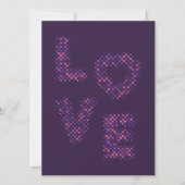 Carte Amour violet. (Devant)