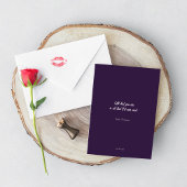 Carte Amour violet.