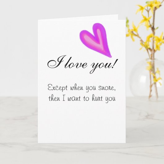 Carte Amour Vous Humour Ronflement Drôle Anniversaire Sa (Fleur jaune)