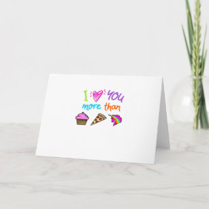 Carte Amour Vous Plus Que Cupcakes Pizza Licornes Mignon