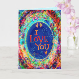 Carte Amour Vous Saint-Valentin Jolies Fleurs Bleues Amu