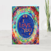 Carte Amour Vous Saint-Valentin Jolis Fleurs Amusants Cœ (Devant)