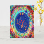 Carte Amour Vous Saint-Valentin Jolis Fleurs Bleues Amus (Fleur jaune)