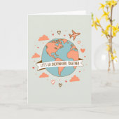 Carte Amour Voyage Aventure Ensemble (Fleur jaune)