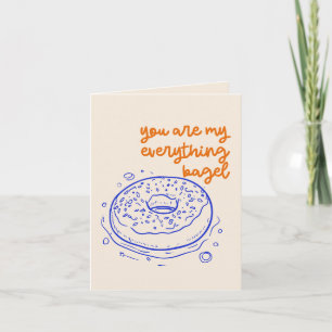 Carte Amoureux de bagels drôles Saint Valentin Amour Vie