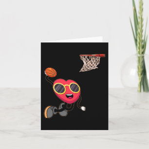 Carte Amoureux de basketball Amour de cerceau Jour de la