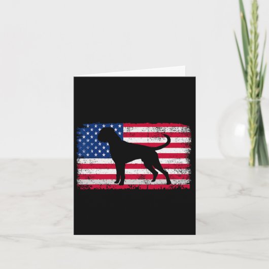 Carte Amoureux de Boxer 4 Juillet Patriotique Drapeau Am (Devant)