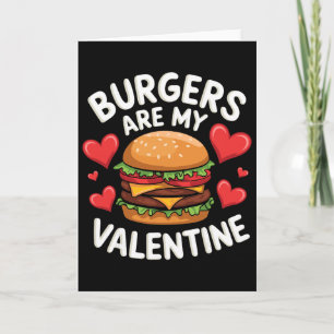 Carte Amoureux de burgers drôles de Saint-Valentin Homme