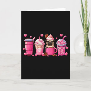 Carte Amoureux de cafés Pug à l'intérieur de la tasse Sa