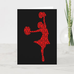 Carte Amoureux de Cheerleading Saint-Valentin Cœurs Amou
