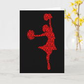 Carte Amoureux de Cheerleading Saint-Valentin Cœurs Amou (Fleur jaune)