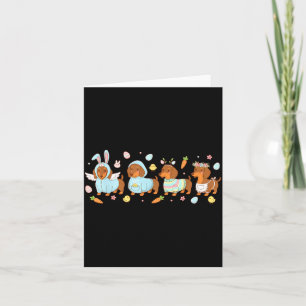 Carte Amoureux de chien dachshund lapin mignon joyeuses