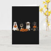 Carte Amoureux de chiens carlins - Carlin fantôme Carlin (Fleur jaune)