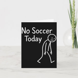 Carte Amoureux de football à bâton triste Pas de footbal