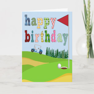 Carte Amoureux de golf pour anniversaire