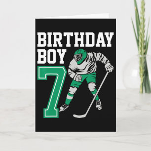 Carte Amoureux de hockey sur glace Enfants 7e anniversai