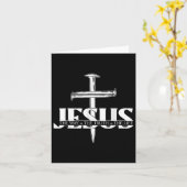 Carte Amoureux de Jésus Foi chrétienne Religion Clou Cro (Fleur jaune)