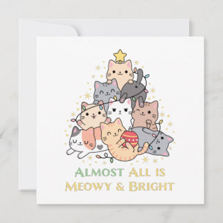 Carte Amoureux de les chats amusants personnalisés Meowy