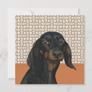 Carte Amoureux de les chiens de Portrait de chien Dachsh