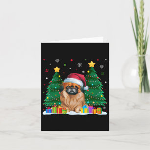 Carte Amoureux de les chiens Pekingese Santa Hat Ugly Ch