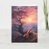 Carte Amoureux de musique classique ou violoniste Bonsai (Devant)