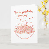 Carte Amoureux de pâtes amusantes Saint Valentin Anniver (Fleur jaune)