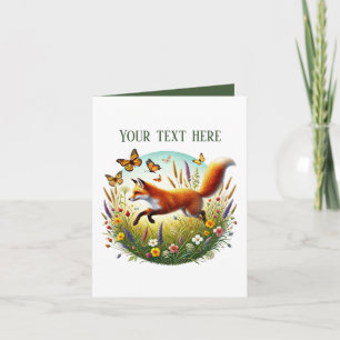 Carte Amoureux de renards mignons ajoutent du texte 