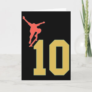 Carte Amoureux de skateboard pour 10 ans Skateur 10 ans