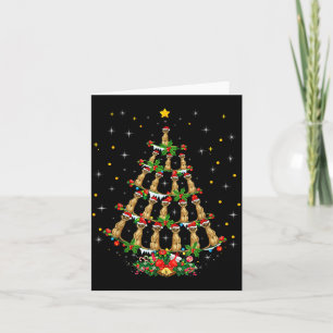 Carte Amoureux de suricates Noël Chapeau de Père Noël Su