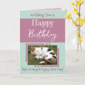 Carte Amoureux des animaux ajouter la photo lavender ver (Fleur jaune)