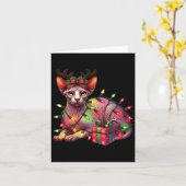 Carte Amoureux des Animaux de Compagnie Chat Sphynx Mign (Fleur jaune)
