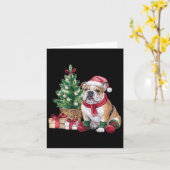 Carte Amoureux des Animaux de Compagnie Chiot Bouledogue (Fleur jaune)