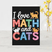 Carte Amoureux des chats mathématiques Prof de maths drô (Fleur jaune)