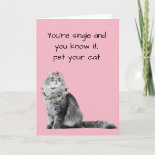 Carte Amoureux des chats unique de la Saint Valentin drô