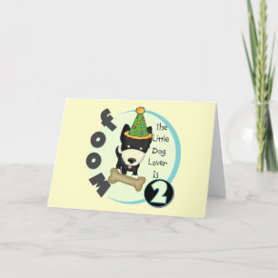 Carte Amoureux des chiens 2e anniversaire Tshirts et cad