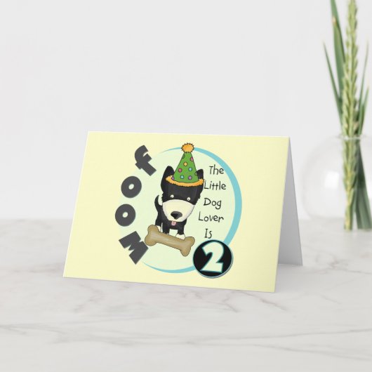Carte Amoureux des chiens 2e anniversaire Tshirts et cad (Devant)