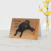 Carte Amoureux des chiens Belated Anniversaire (Fleur jaune)