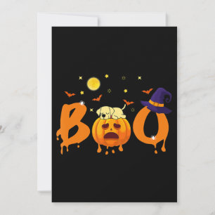Carte Amoureux des chiens Boo Halloween Labrador Dormir