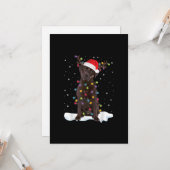 Carte Amoureux des chiens | Labrador Retriever au chocol (Devant/Arrière en situation)