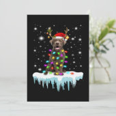 Carte Amoureux des chiens | Lumière de Noël du Labrador (Debout devant)